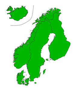Map Of Scandinavia vector